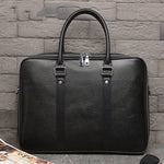 Load image into Gallery viewer, Men's Real-leather Handbag Double Zipper Cattlehide Leather Fashion