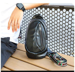 Load image into Gallery viewer, Genuine Leather Men's Chest Bag One-shoulder Leisure Sports