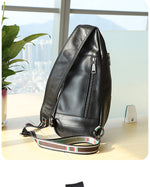 Load image into Gallery viewer, Genuine Leather Men's Chest Bag One-shoulder Leisure Sports
