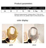 Load image into Gallery viewer, Instafamous Metal Noodles Evening Bag Fashion Shiny Surface