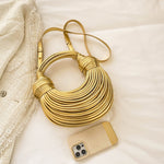 Load image into Gallery viewer, Instafamous Metal Noodles Evening Bag Fashion Shiny Surface