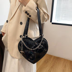 Load image into Gallery viewer, Heart-Shaped Chain Shoulder Bag | Large Capacity