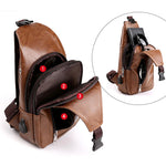 Load image into Gallery viewer, Luxury Brand Messenger Bag Leather Men Chest Bag Vintage Crossbody Shoulder Bag Men's Business Sling Bags Male Casual Chest Pack