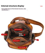 Load image into Gallery viewer, Men's Casual First Layer Cowhide Small Crossbody Chest Bag