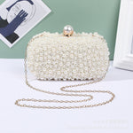 Load image into Gallery viewer, Women's Pearl Dinner Bag Soft Surface Lock Clutch