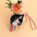 Load image into Gallery viewer, Online Influencer Rainbow Woven Bag Clutch Coin Purse
