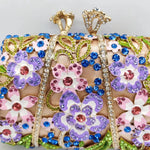 Load image into Gallery viewer, Dripping Oil Diamond Evening Bag Enamel Color Flower Clutch