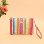 Load image into Gallery viewer, Online Influencer Rainbow Woven Bag Clutch Coin Purse