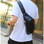 Load image into Gallery viewer, Genuine Leather Men's Chest Bag One-shoulder Leisure Sports