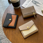 Load image into Gallery viewer, Women's Short Cowhide Three Fold Wallet