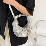 Load image into Gallery viewer, Instafamous Metal Noodles Evening Bag Fashion Shiny Surface