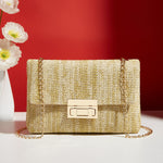Load image into Gallery viewer, Fashion Crossbody Bag Straw Lock Closure Simple Small Square Bag