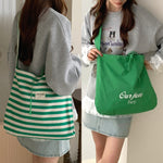 Load image into Gallery viewer, Metro Striped Canvas Shoulder Tote