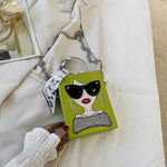 Load image into Gallery viewer, New Retro Eye Chain Box Handbag