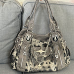 Load image into Gallery viewer, Leopard Print Subculture Retro Hand-held Shoulder Crossbody Bag