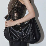 Load image into Gallery viewer, Punk Women Shoulder Bags  Luxury Designer Vintage Moto Style Bag Female