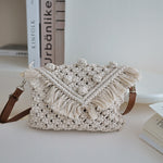 Load image into Gallery viewer, Doudou Crochet Crossbody Cotton Thread Woven Bag Women