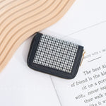 Load image into Gallery viewer, Women's Card Bag Canvas Thousand Bird Grid