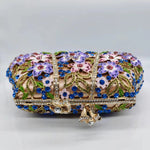 Load image into Gallery viewer, Dripping Oil Diamond Evening Bag Enamel Color Flower Clutch