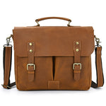 Load image into Gallery viewer, Men's Crazy Horse Leather Crossbody Bag Top Layer Cowhide
