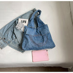 Load image into Gallery viewer, Denim Retro Women's Shoulder Bag Large Capacity Handbag
