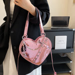 Load image into Gallery viewer, Heart-Shaped Chain Shoulder Bag | Large Capacity