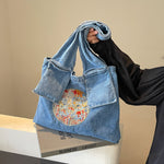 Load image into Gallery viewer, Denim Retro Women's Shoulder Bag Large Capacity Handbag
