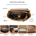 Load image into Gallery viewer, Leather Horse Leather Outdoor Bag Large Capacity Leisure Laptop Travel Backpack