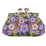 Load image into Gallery viewer, Dripping Oil Diamond Evening Bag Enamel Color Flower Clutch