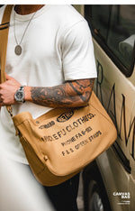 Load image into Gallery viewer, Retro Large Capacity Crossbody Newsboy Bag Letter Canvas Message Bag