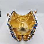 Load image into Gallery viewer, Dripping Oil Diamond Evening Bag Enamel Color Flower Clutch