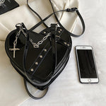 Load image into Gallery viewer, Heart-Shaped Chain Shoulder Bag | Large Capacity
