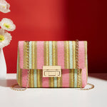 Load image into Gallery viewer, Fashion Crossbody Bag Straw Lock Closure Simple Small Square Bag