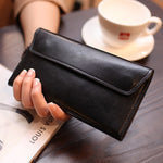 Load image into Gallery viewer, Leather Buckle Simple Business Cowhide Thin Wallet Card
