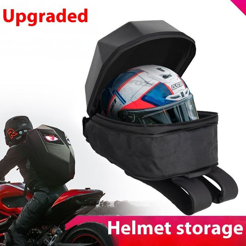 Motorcycle Helmet Hard Shell Waterproof Night Light Backpack