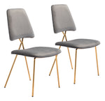 Load image into Gallery viewer, Chloe Dining Chair (Set of 2) Gray &amp; Gold
