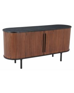 Koriana Entertainment Stand Black & Walnut