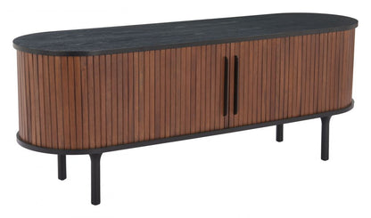 Koriana Entertainment Stand Black & Walnut