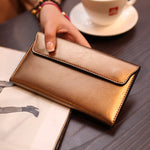 Load image into Gallery viewer, Leather Buckle Simple Business Cowhide Thin Wallet Card
