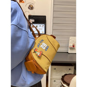 New American Retro Three-dimensional Half Round Bag