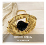 Load image into Gallery viewer, Instafamous Metal Noodles Evening Bag Fashion Shiny Surface
