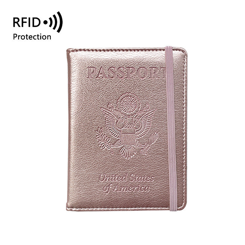 Simple Stylish And Versatile Document Travel Leather Passport Case