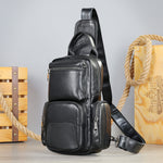 Load image into Gallery viewer, Men&#39;s Casual First Layer Cowhide Small Crossbody Chest Bag
