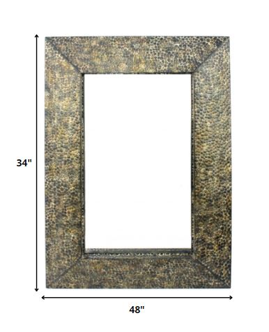 Bronze Rectangle Accent Metal Mirror