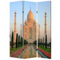 48" X 72" Multi Color Wood Canvas Taj Mahal  Screen