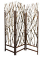 58" X 70" Brown Wood Tree Screen