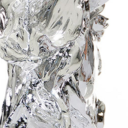 Modern Silver Horse Head Sculpture