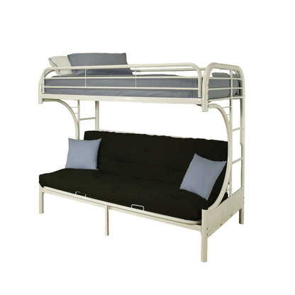 78" X 41" X 65" Twin Over Full Green Metal Tube Futon Bunk Bed