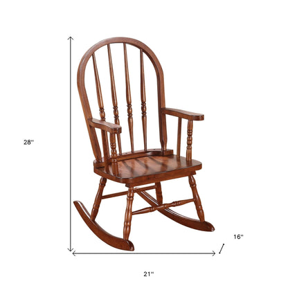 Classic Honey Brown Wooden Youth Rocking Chair