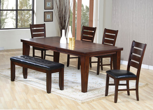 48" Dark Brown Solid Manufactured Wood Dining Table